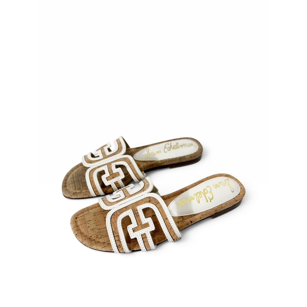 Sam Edelman Bay Natural Beige Cork Resortwear Casual Slide Sandal Size 5.5